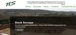 A preview of the TLSSurveys webpage. Mining Surveys' sister company with laser scanners for land surveying and many more types of survey